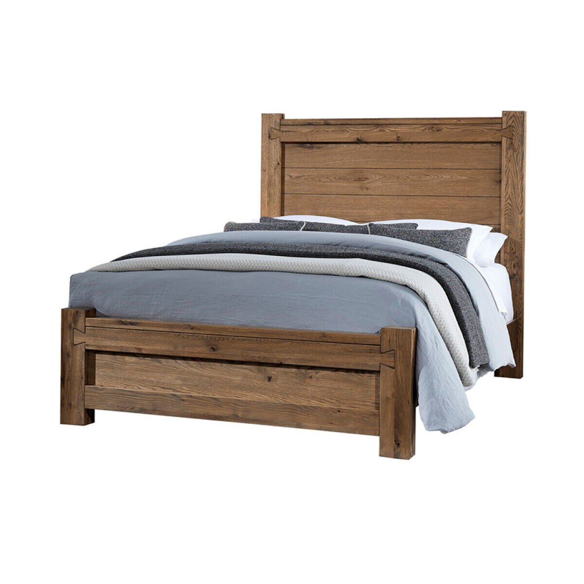 Dovetail Queen Poster Bed W/ Poster FB 752 Natural Beds Vaughan Bassett 4