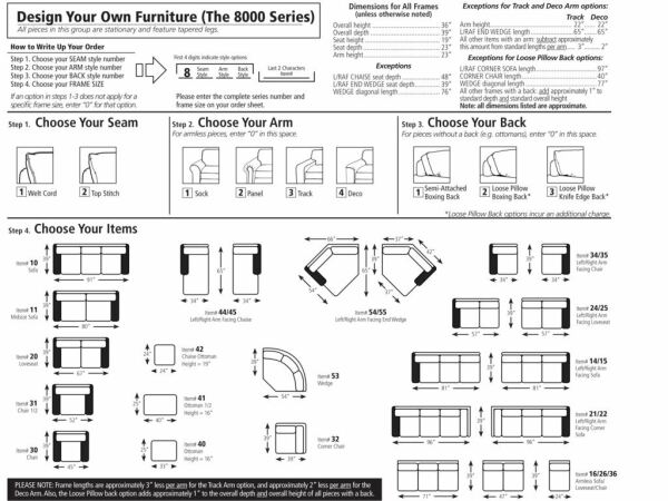 Smith Brothers Build Your Own (8000 Series) Large Corner Sectional Sofa - Image 3