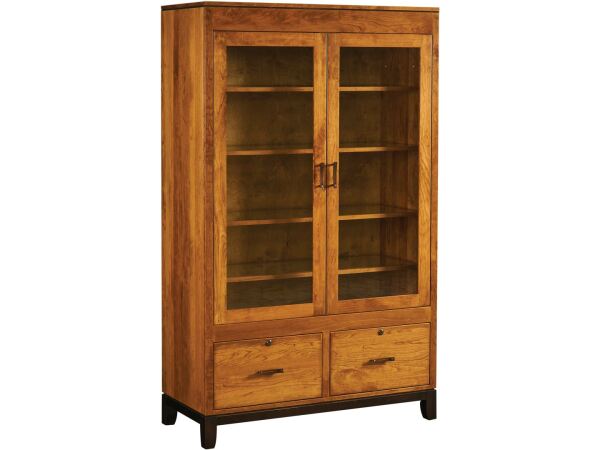 Trieste Executive Bookcase With Doors And 2 File Drawers Office Storage Yutzy Woodworking
