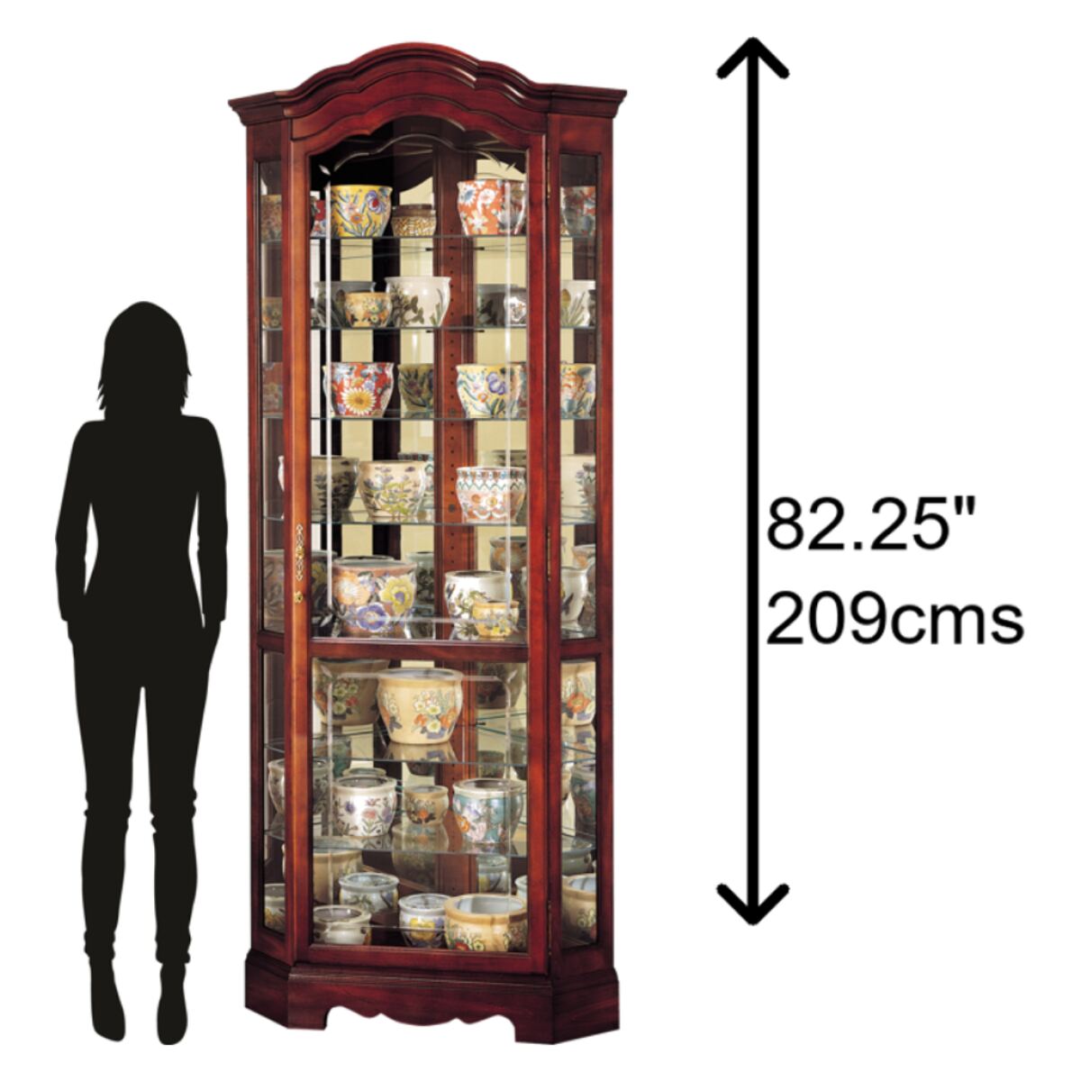 Jamestown Curio Cabinet Dining Storage Howard Miller 4