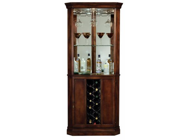 Piedmont Corner Wine Cabinet Dining Storage Howard Miller