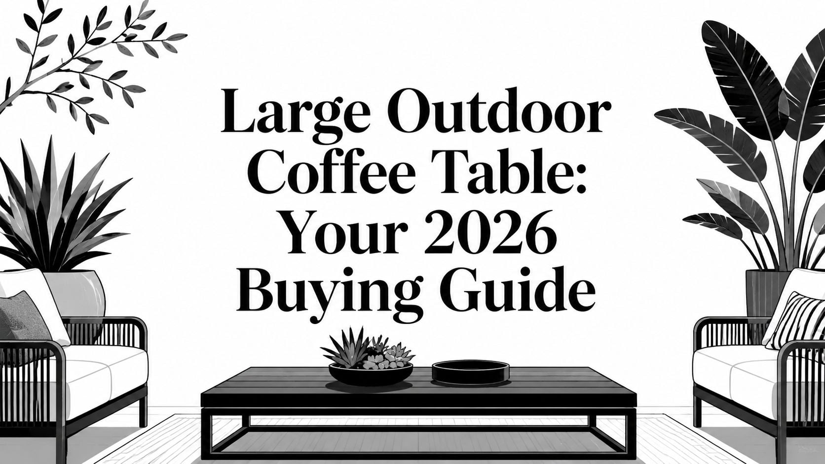 Large Outdoor Coffee Table Living Room