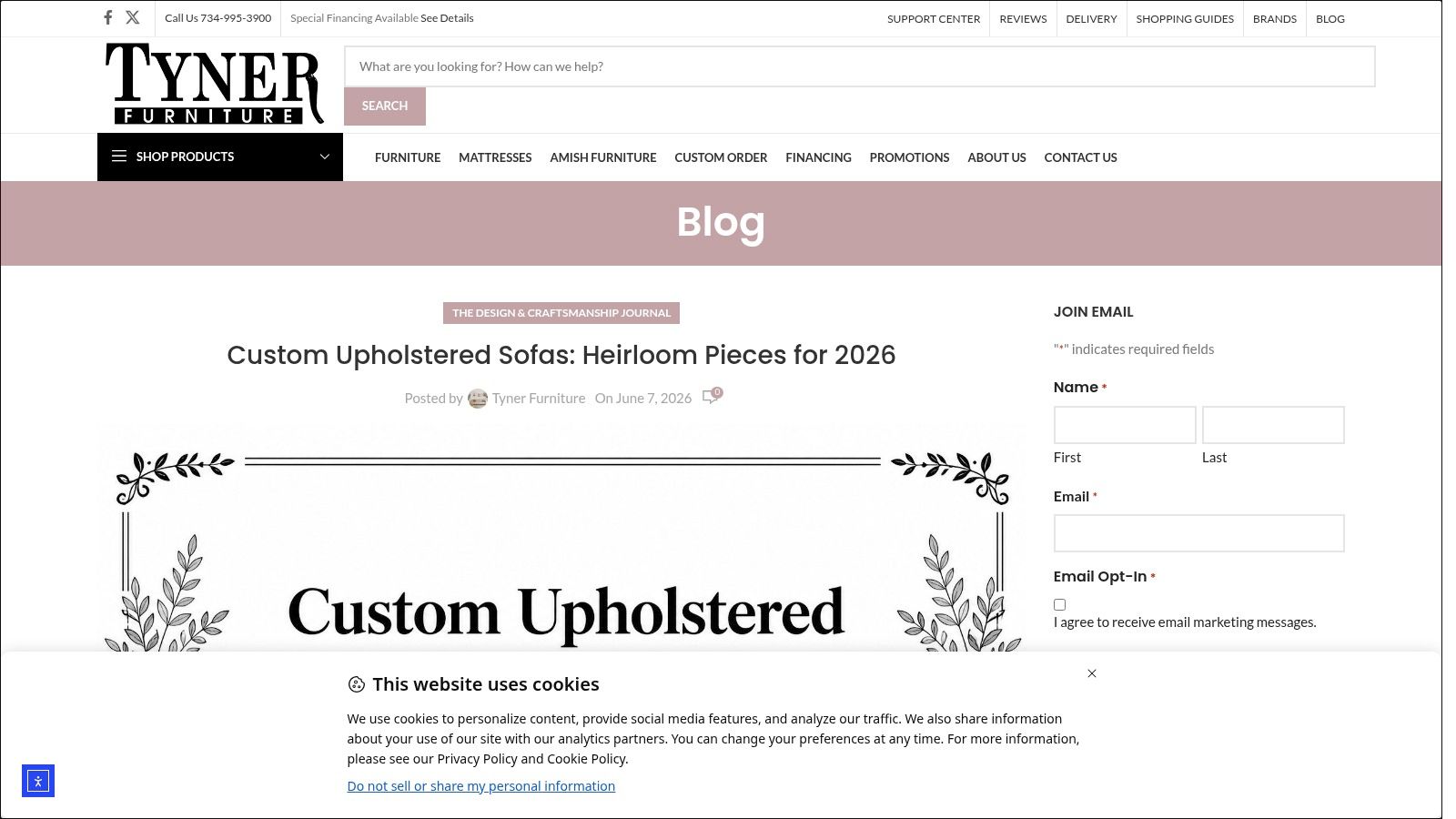 Screenshot from https://tynerfurniture.com/custom-upholstered-sofas/
