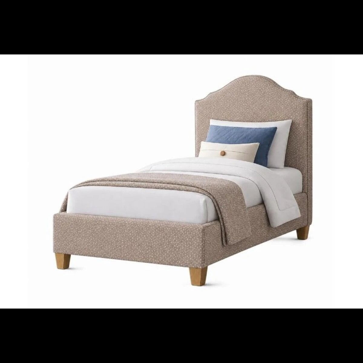 012d777eb722aabfa55ea8f66d3ce1e4 Tide & Timber Tan Antelope Twin Upholstered Bed - 830/831/833/834/835-331T - Image 1