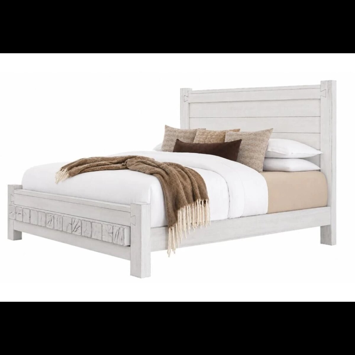 2b40a20a18f00f163fbd809fd22fa535 Dovetail Bedroom King Poster Bed With 6x6 Fb - 750-668-166-922-MS2 - Image 1