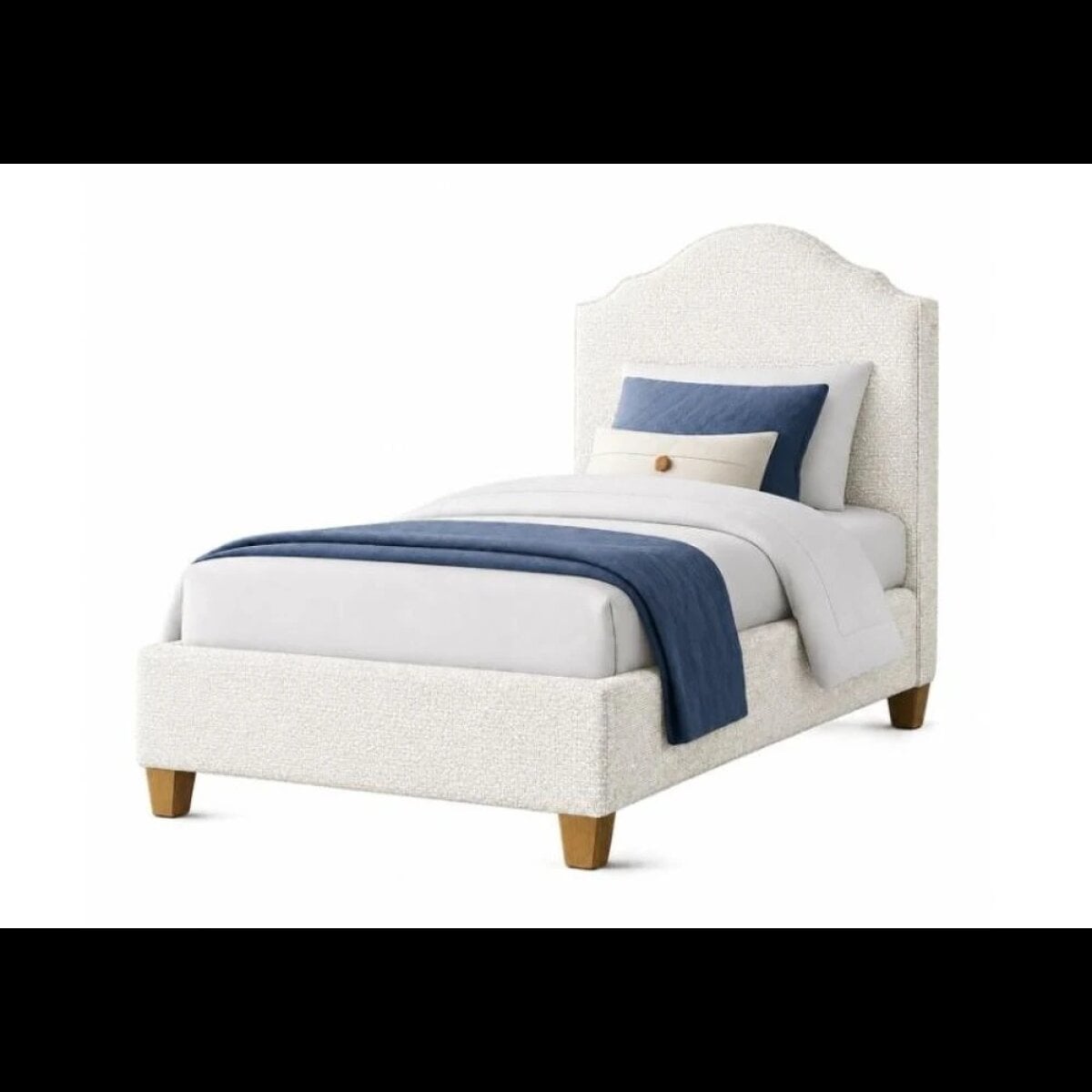 56d42a124e12c146e9963ec59b377e4b Tide & Timber Linen Uph Twin Upholstered Bed - 830/831/833/834/835-331L - Image 1