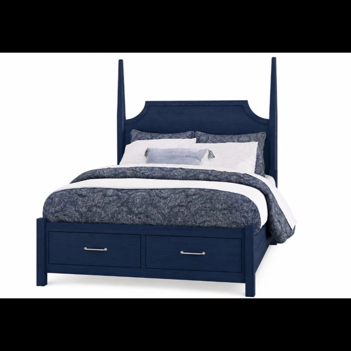 69e2df9d504df85a7f8d3eb8333b2a0f Tide & Timber Pencil Poster Bed With Footboard Storage - 833-558-050B-502-555T - Image 1