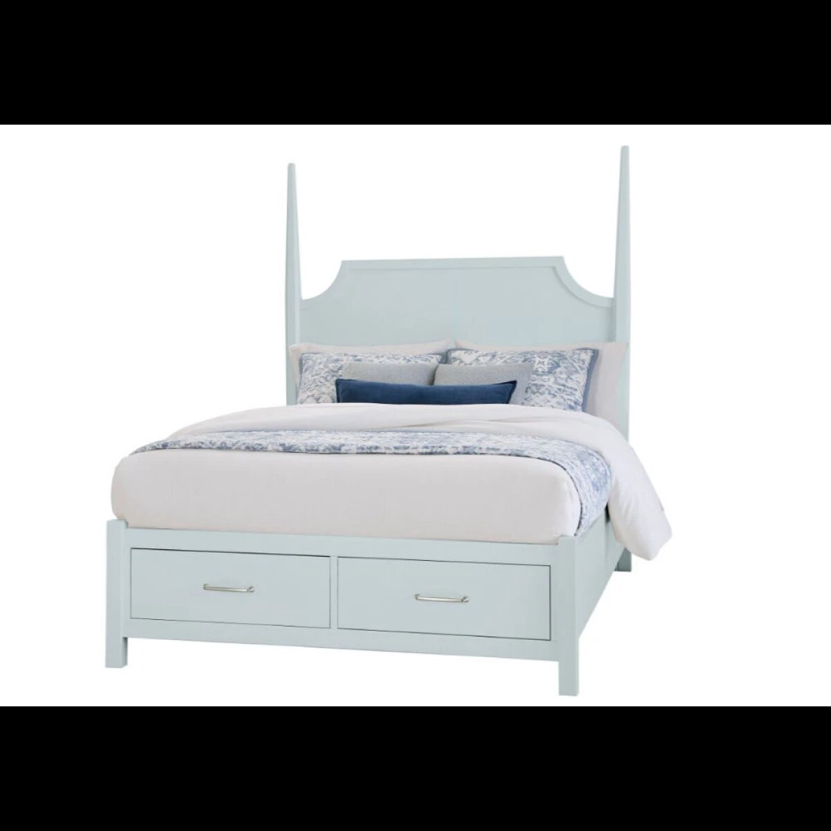 70dbb3a5fe31857c2b267565a05e4d0e Tide & Timber Queen Pencil Poster Bed With Footboard Storage - 835-558-050B-502-555T - Image 1