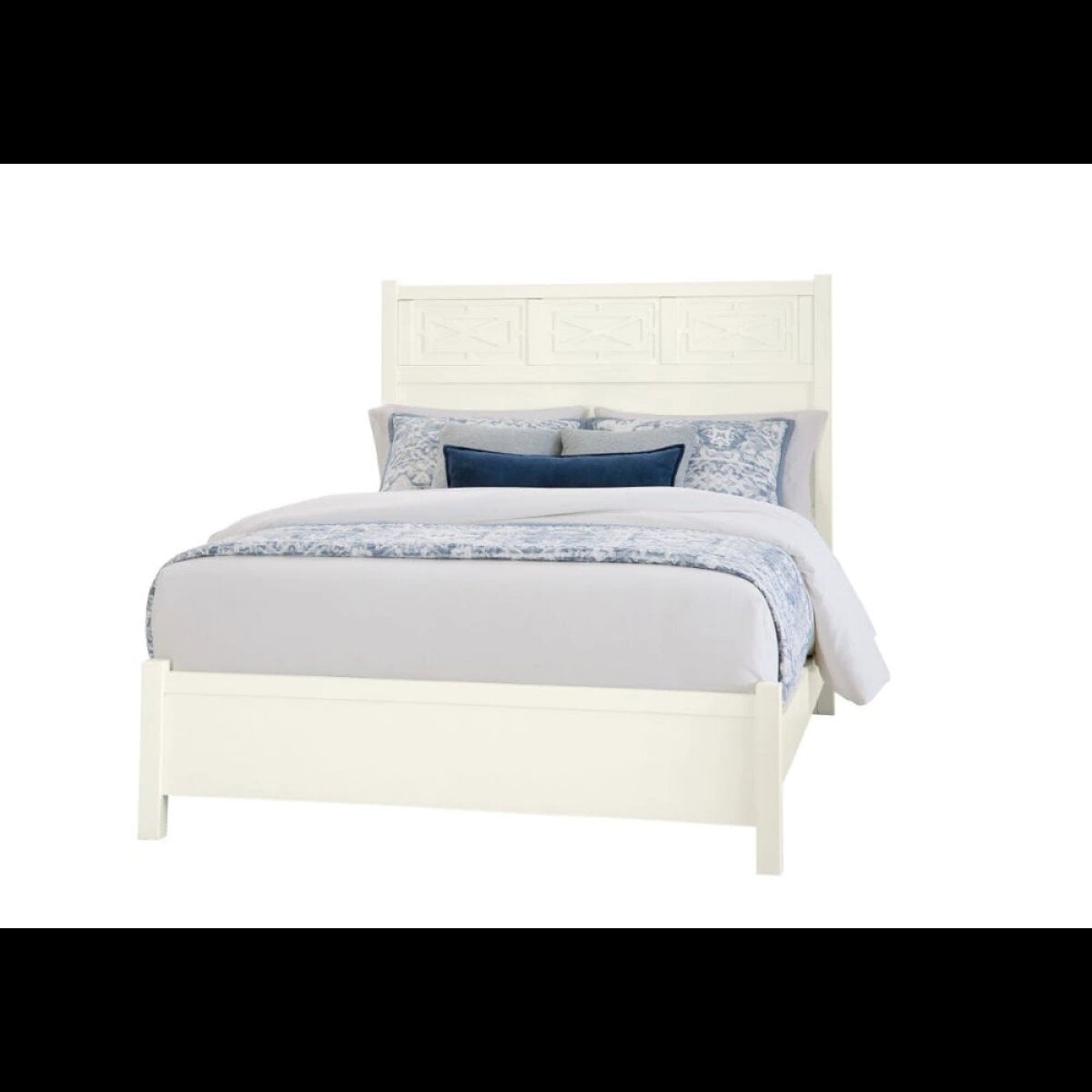 81e295f1a987408cbcaf6062ce725f9d Tide & Timber Queen Fretwork Bed - 834-557-755-922 - Image 1