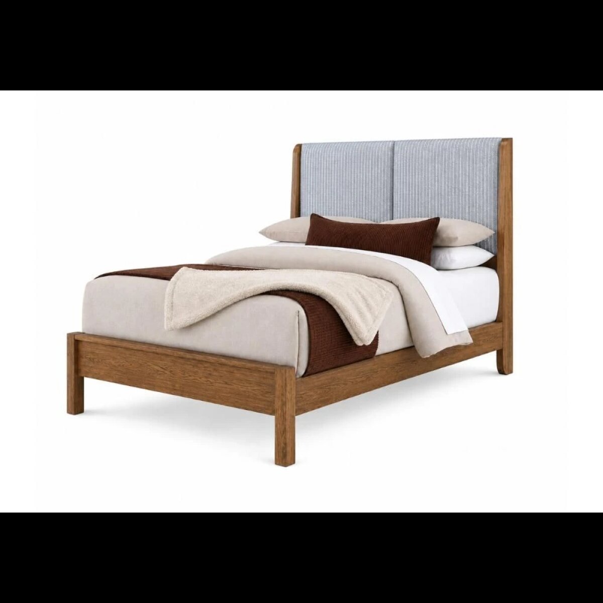 8a88505d7e44869528ba061c2f56af08 Mercer Street Shelter Upholstered Bed-navy Stripe - 862-553-355-053-722 - Image 1