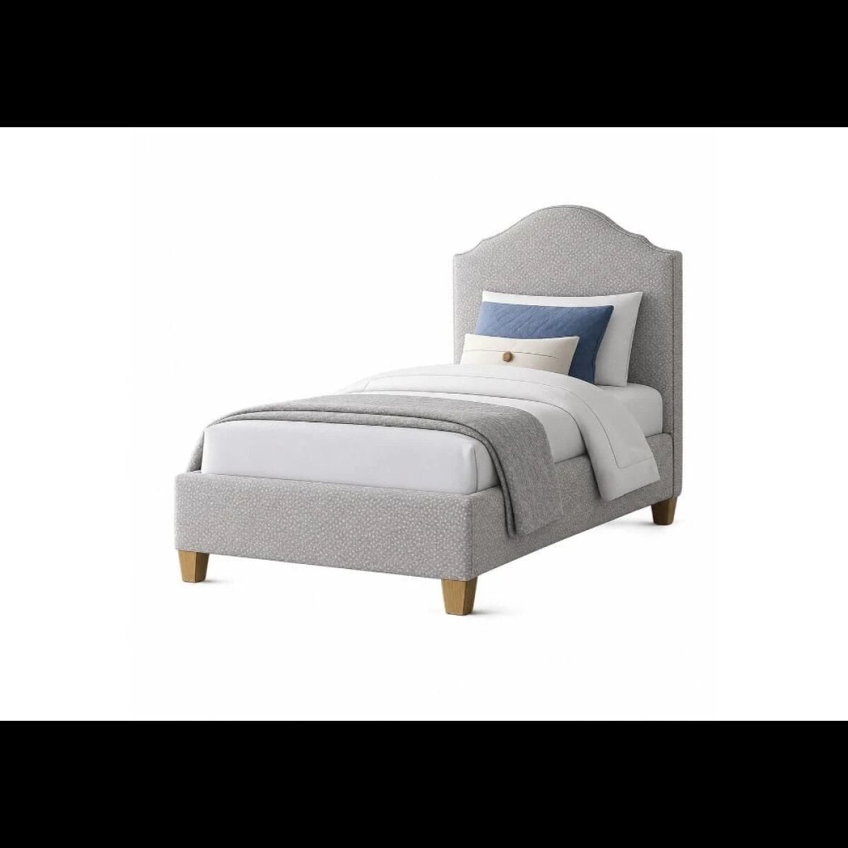 8f20ad2544ccc45dc1cb2eb355c202d4 Tide & Timber Grey Antelope Twin Upholstered Bed - 830/831/833/834/835-331G - Image 1