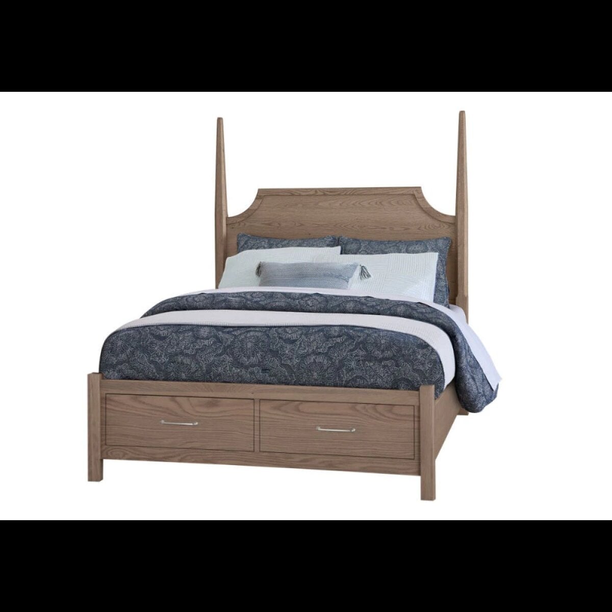 b38b557ead6a0491d6fec0c0d2abe166 Tide & Timber King Pencil Poster Bed With Footboard Storage - 831-668-066B-502-666T - Image 1