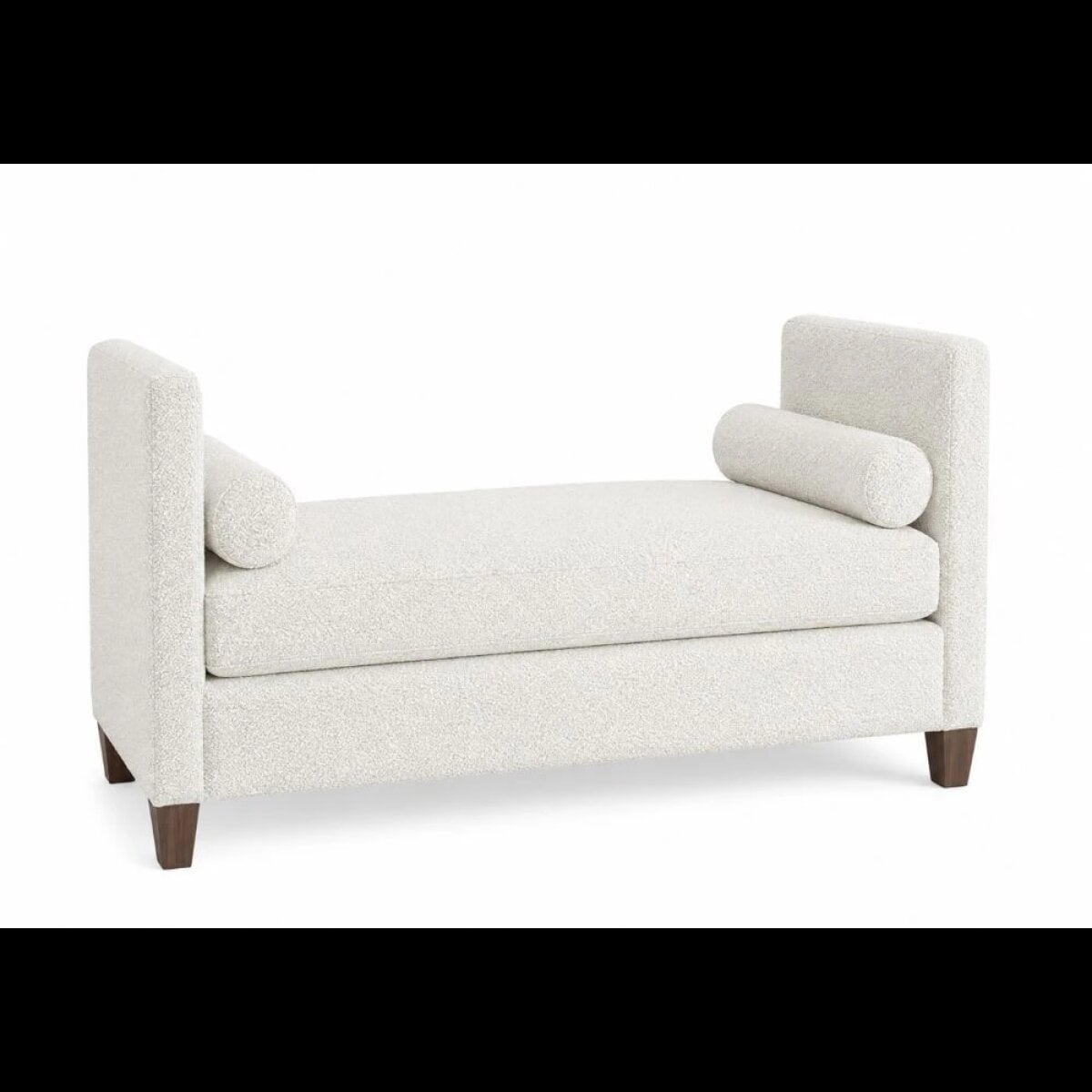 e02bdbc76ae1e9ca96151bcbeda828a1 Tide & Timber White Boucle' Uph Daybed - 830/831/833/834/835-303W - Image 1