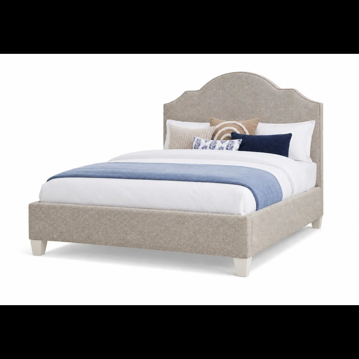 f8d0f4ac83f3c6198b4f1e61412e72f0 Tide & Timber Queen Tan Antelope Upholstered Bed - 830/831/834/835-551T - Image 1