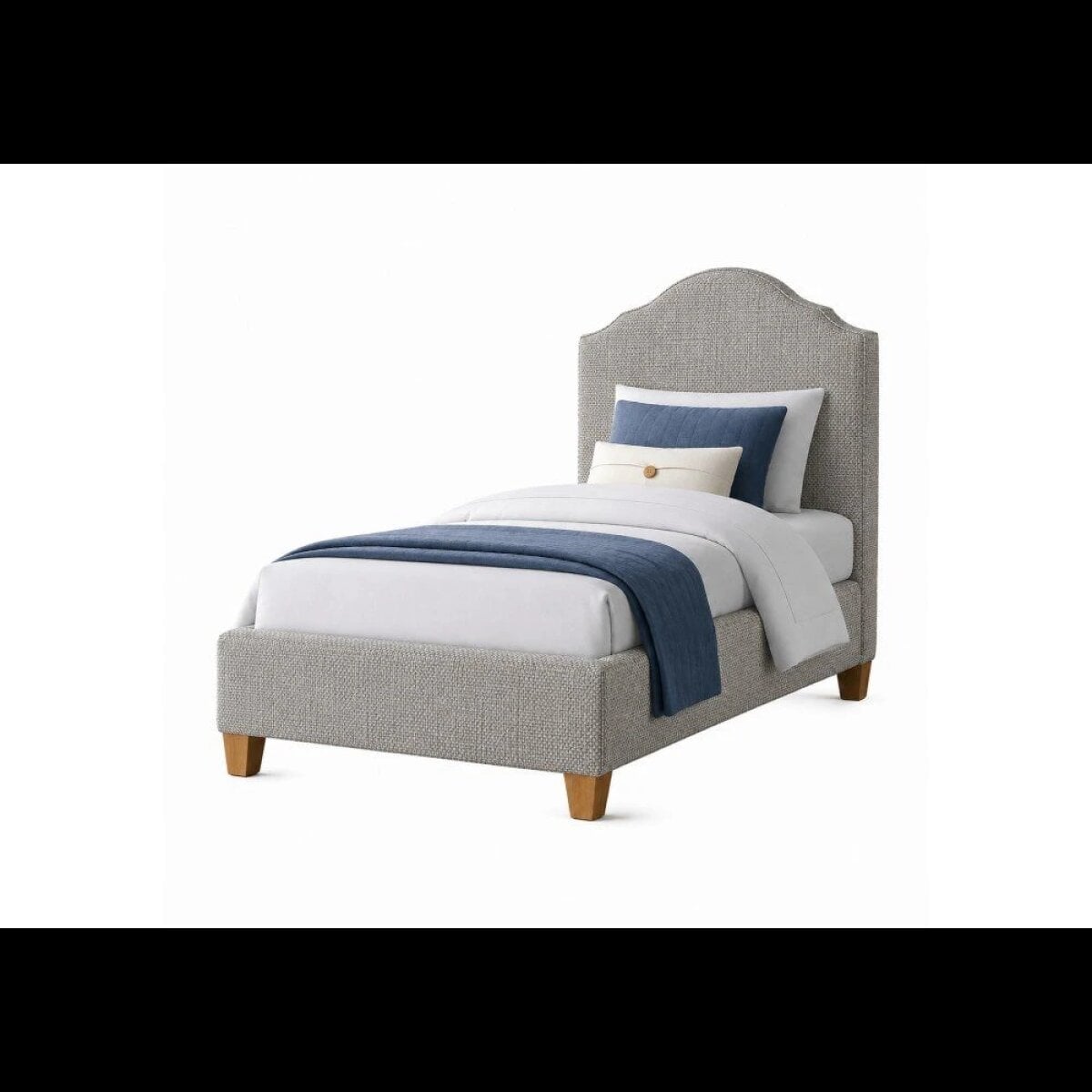 f920e40cc22e7c7fd724627c8bad10d4 Tide & Timber Ash Grey Twin Upholstered Bed - 830/831/833/834/835-331A - Image 1